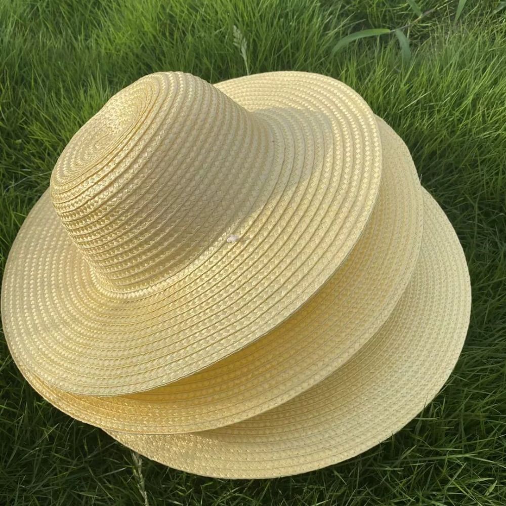 Bucket Hat Straw - Letni kapelusz słomkowy z szerokim rondem,