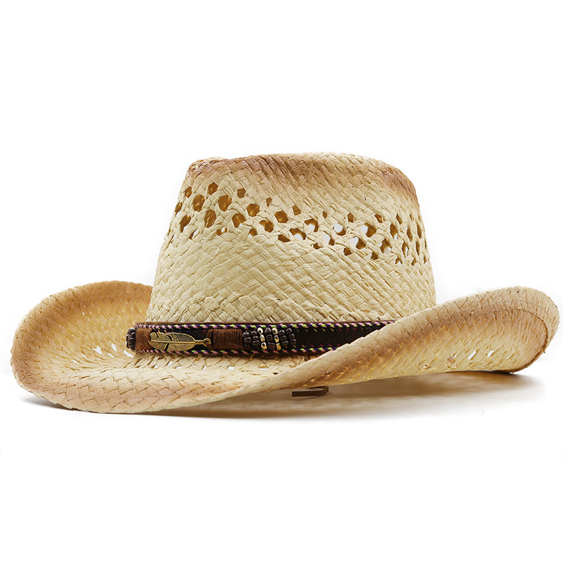Bucket Hat Straw - Panama Miękki Ręcznie Robiony Kapelusz Kowbojski